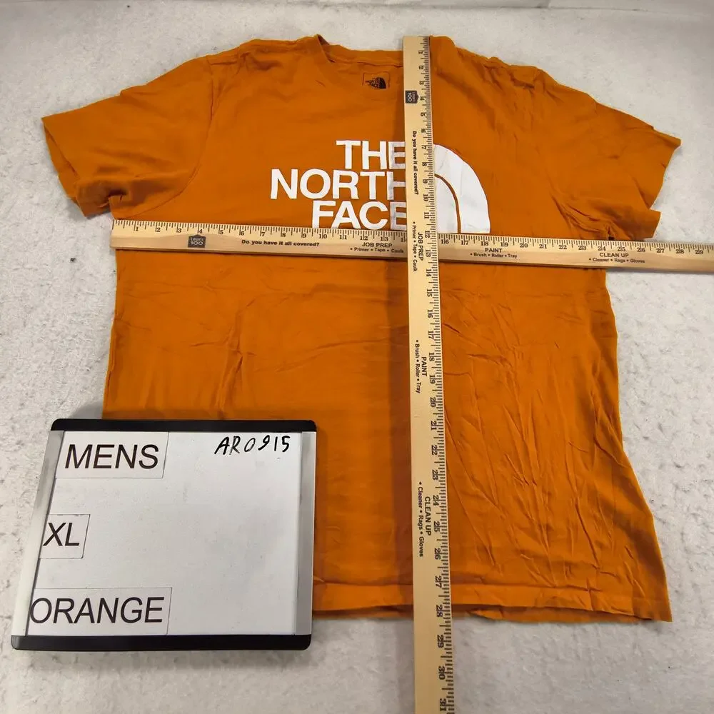 The North Face Casual Crew Neck Graphic T-Shirt Mens Size Extra Large XL Orange